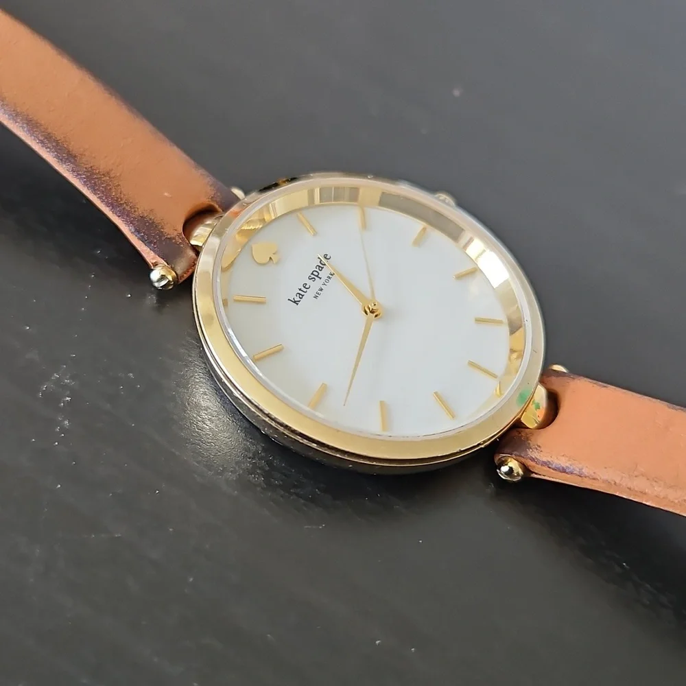 ♠️Kate Spade New York Holland 3-Hand Brown Leather Watch
